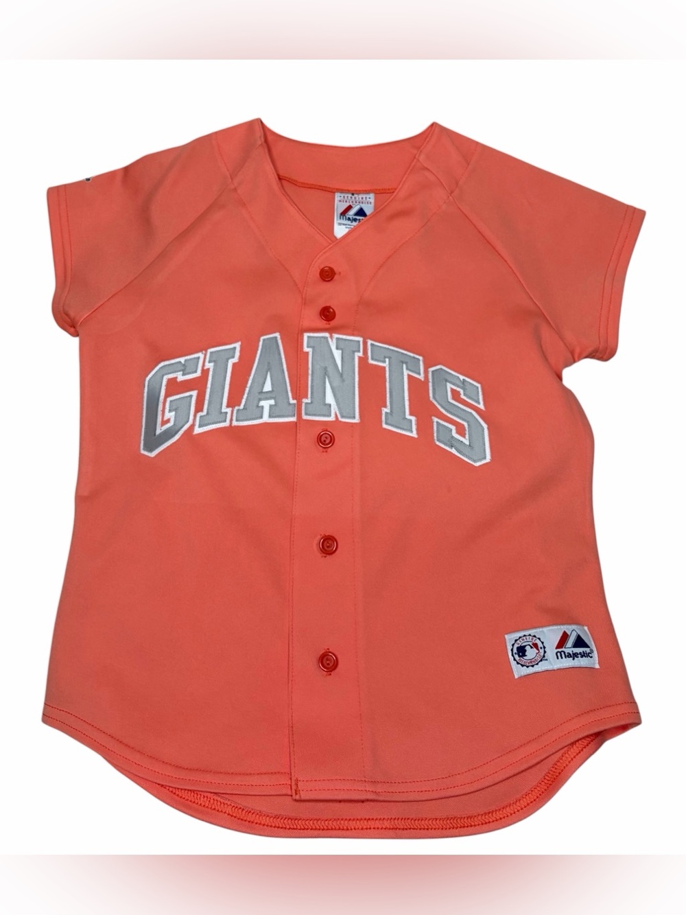 Vintage Majestic coral orange San Francisco Giants baseball jersey size medium
